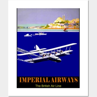 Imperial Airways : Vintage Seaplane Travel Print Posters and Art